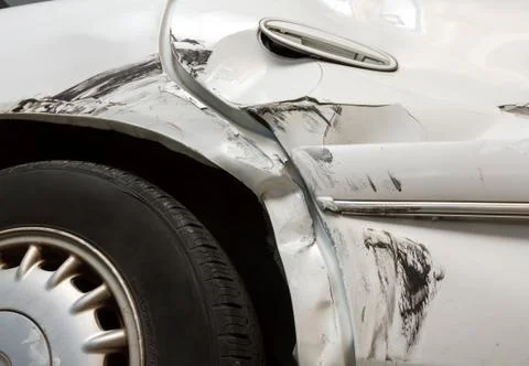 Door frame of a damaged car Stock Photos