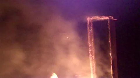 Door Frame on fire 스톡 동영상 7766430