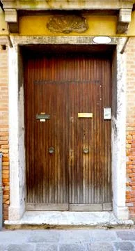 Door frame on old building Stock Photos
