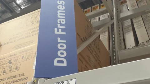 Door Frames Signage - Retailer Stock Footage 140875161
