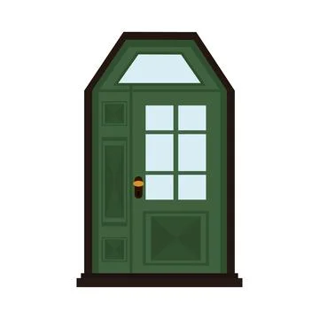 Door front house Stock Illustration