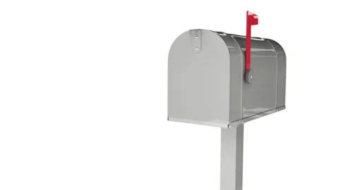 The door of the full mailbox opening and arrived letters dropping from them Stock Footage 145542234