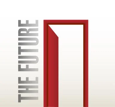 Door to the future illustration design Stock Illustration