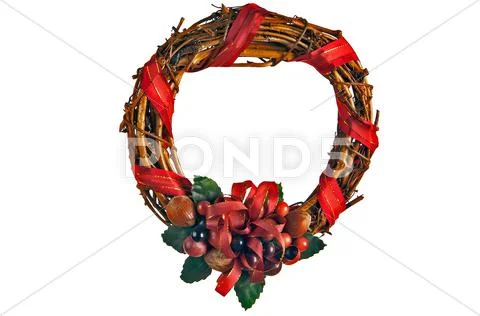 Door garland on white bacground Stock Photos