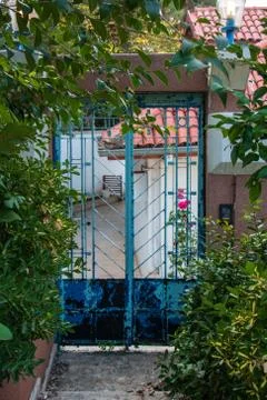 Door in green Stock Photos