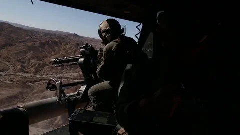 Door Gunner Engaging Targets Stock-Footage 81011584