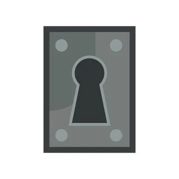 Door handle and doorknob latch with window. Brass round knob and room lock is Stock Illustration