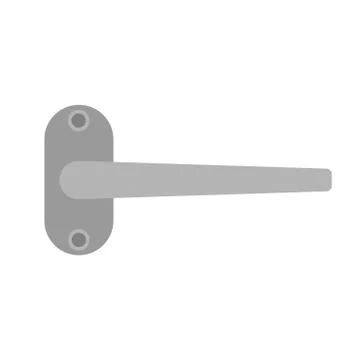 Door handle architecture security symbol exit vector icon. Detail conept flat Illustration