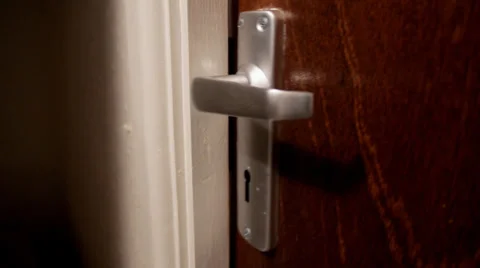 Door handle being tried Stock Footage 33848747