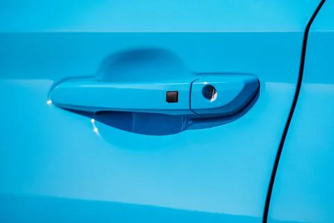 Door handle of a car Stock Photos