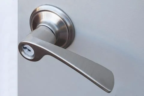 Door handle close-up Stock Photos