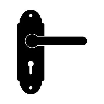 Door handle flat vector icon Illustration