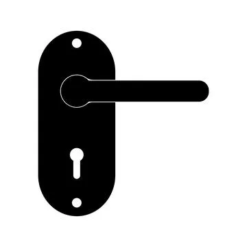 Door handle flat vector icon Stock Illustration