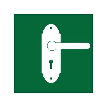 Door handle flat vector icon Illustration