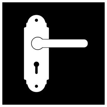 Door handle flat vector icon  design Illustration