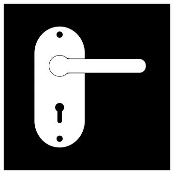 Door handle flat vector icon  design Stock Illustration