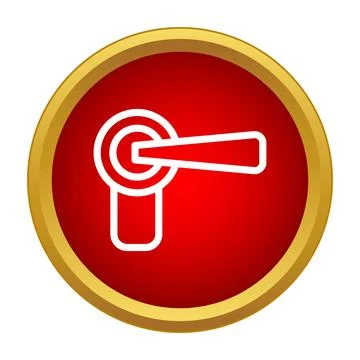 Door handle icon showing exit or entry access Illustration