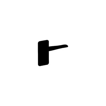 Door handle icon. Simple style door company big sale poster background symb.. Stock Illustration