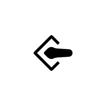 Door handle. icon. Simple style door big sale poster background symbol. Doo.. Stock Illustration