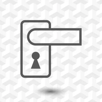 Door handle icon stock vector illustration flat design Illustration