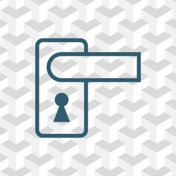 Door handle icon stock vector illustration flat design Illustration