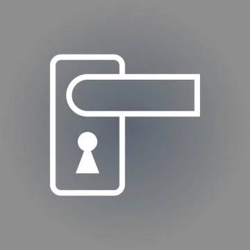 Door handle icon stock vector illustration flat design Illustration