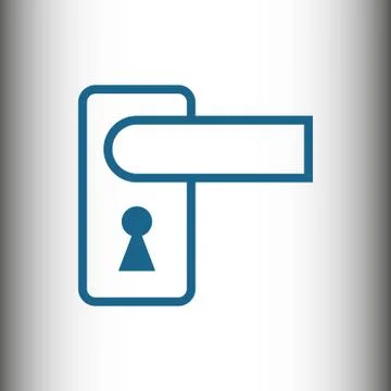 Door handle icon stock vector illustration flat design Illustration