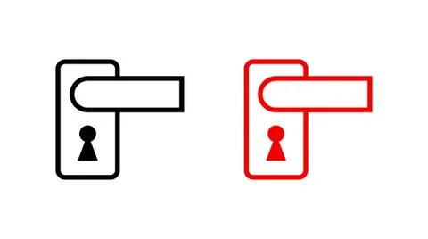 Door handle icon stock vector illustration flat design Illustration