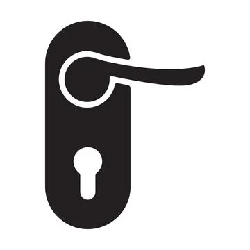 Door handle icon vector lock sign for business, marketing, flyers, banners, p Illustration