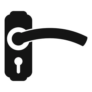 Door handle key icon simple vector. Knob lock Stock Illustration