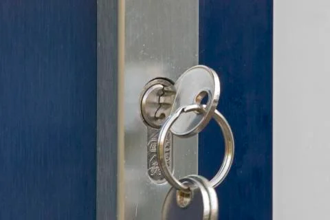 Door handle with keys Stock Photos