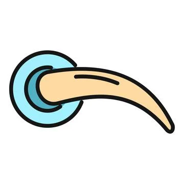 Door handle lever representing entry and exit concept Illustration