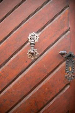 Door handle lock Stock Photos