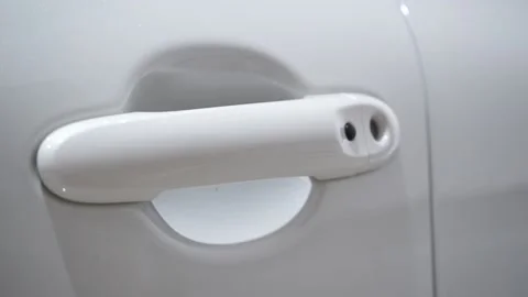 Door handle of modern car Stock Footage 169029618