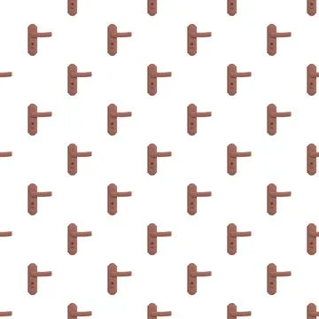 Door handle pattern creating a seamless background design Illustration