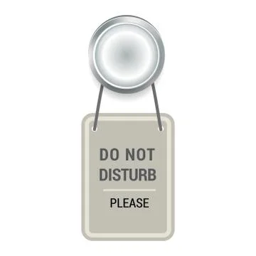 Door handle vector doorknob DO Not Distrub to lock doors at home and metal door Stock-Illustration