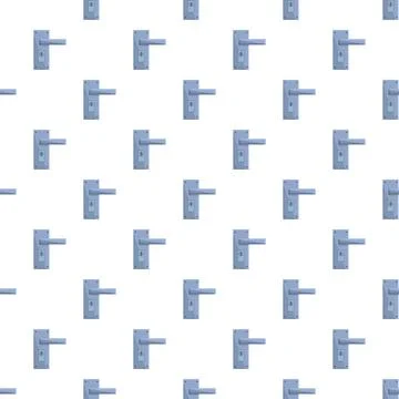 Door handles creating a repeating seamless pattern Illustration