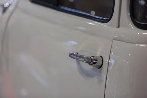 Door handles of old-timer Foto stock