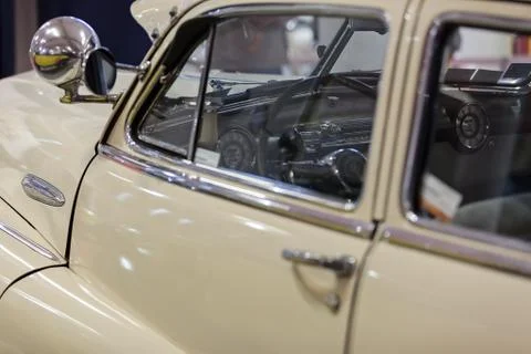 Door handles of old-timer Foto stock