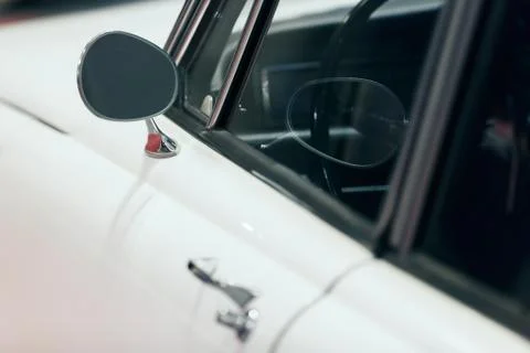Door handles of old-timer 스톡 사진