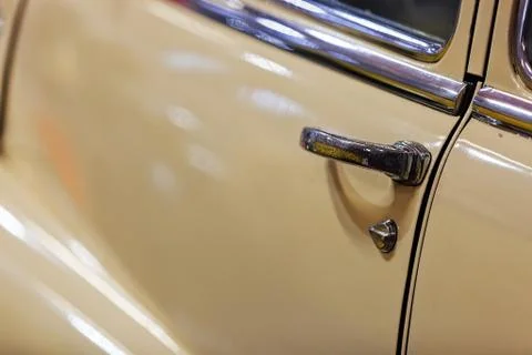 Door handles of old-timer Stock Photos