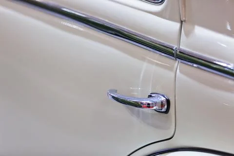 Door handles of old-timer Stock Photos