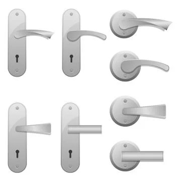 Door handles vector design illustration isolated on white background Stock Illustration