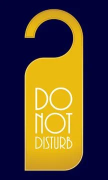 Door hanger, do not disturb card Stock Illustration