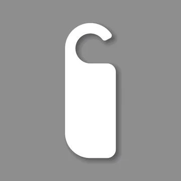 Door hanger icon in flat style. Do not disturb card vector illustration on .. Illustration