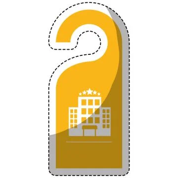 Door hanger icon 库存插图