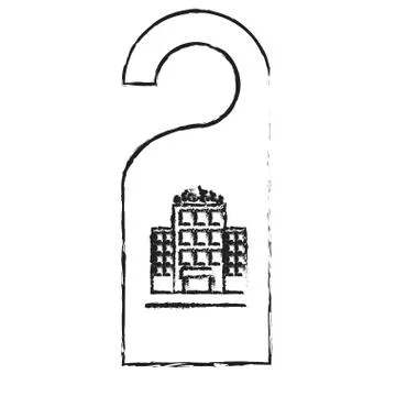 Door hanger icon 库存插图