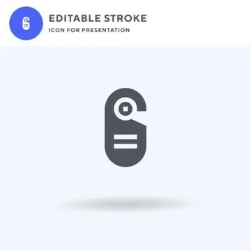 Door Hanger icon vector, filled flat sign, solid pictogram isolated on white Stock Illustration