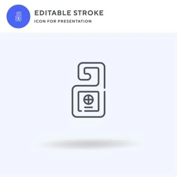 Door Hanger icon vector, filled flat sign, solid pictogram isolated on white イラスト素材