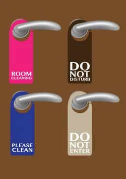 Door Hanger with messages Stock Illustration